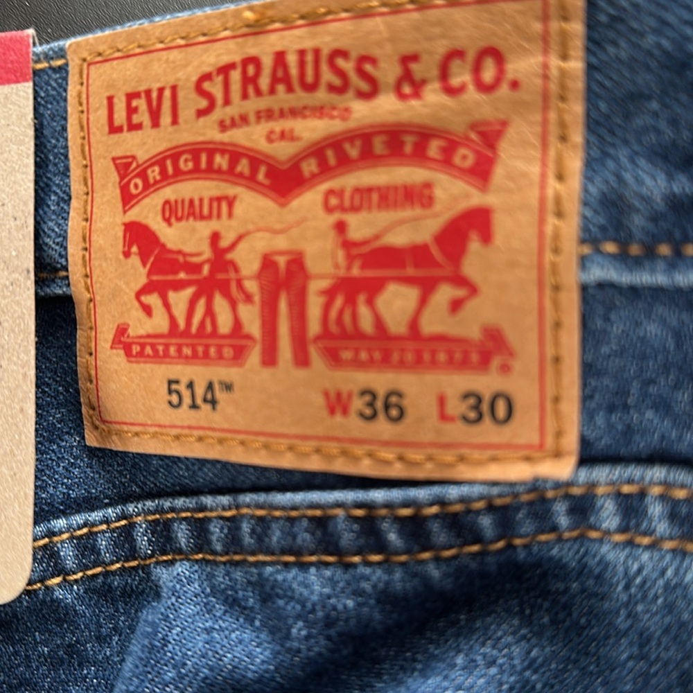 Levi’s 514 Straight Stretch Denim Jeans 36x30 NWT - Picture 10 of 14
